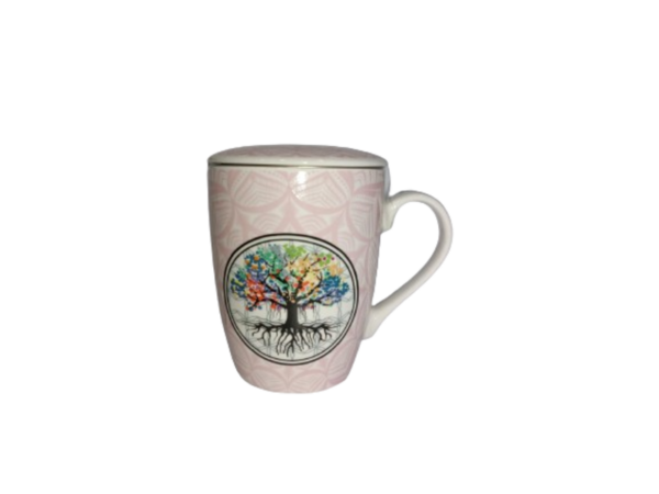 Mug porcelana con filtro para infusiones