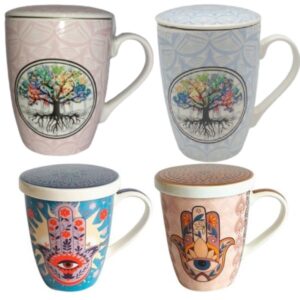 Mug porcelana con filtro para infusiones