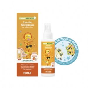 Loción Antipiojos 5% Dimeticona aroma Melocotón 100ml + Minichampú + Lendrera.